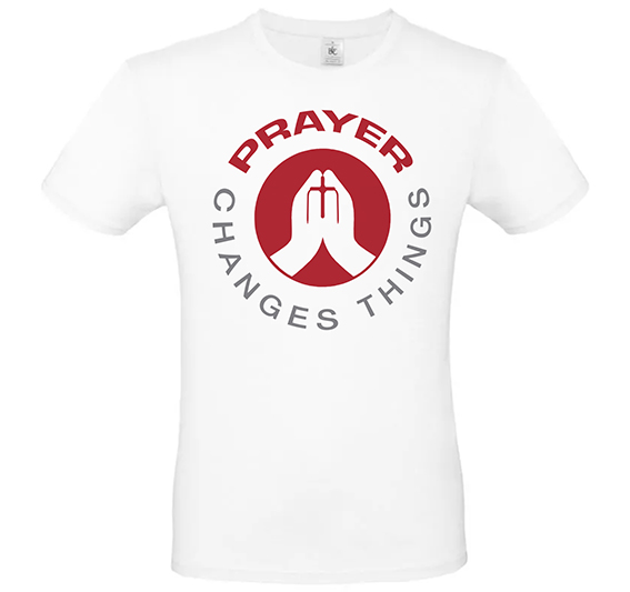 Heren T-shirt 'Prayer Changes Things' - Afbeelding 2